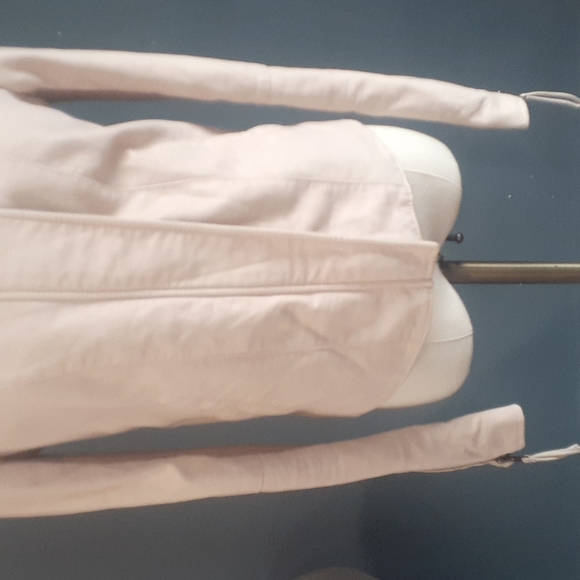 Free people women's vegan leather light pink bomber jacket size 6 - Picture 3 of 16